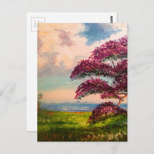 Jacaranda Tree Colorful Postkarte (Vorne/Hinten)