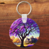 Jacaranda Tree Farm House, Keyring Schlüsselanhänger (Rückseite)