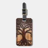 Jacaranda Tree: Naturkunde in Holz, Gepäckanhänger (Vorderseite vertikal)