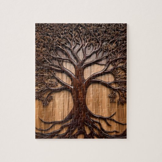Jacaranda Tree: Naturkunde in Holz, Puzzle (Vertikal)