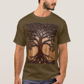 Jacaranda Tree: Naturkunde in Holz, T-Shirt (Vorderseite)