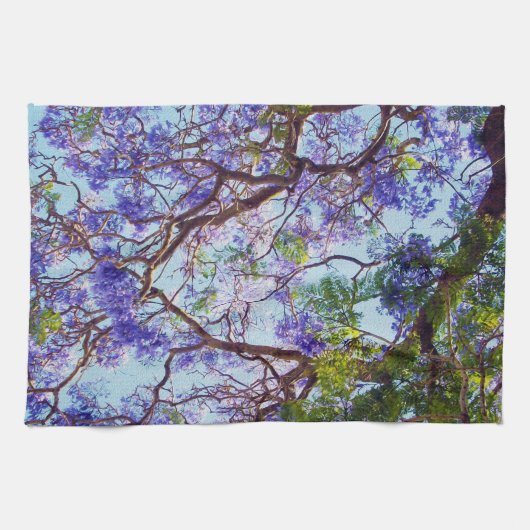Jacaranda Tree Oil Paint, Disc Handtuch (Horizontal)