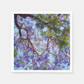 Jacaranda Tree Oil Paint, Paper Napkins Serviette (Vorderseite)