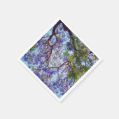 Jacaranda Tree Oil Paint, Paper Napkins Serviette (Ecke)