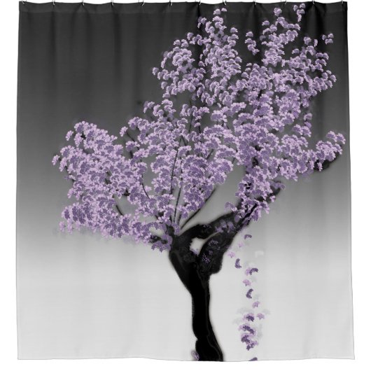 Jacaranda Tree Printdusche Vorhang (Vorderseite)
