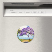 Jacaranda Tree Tropical Art Magnet (In Situ (Geschirrspüler))