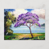 Jacaranda Tree Tropical Art Postkarte (Vorderseite)