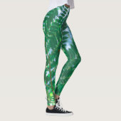 Jacaranda Tree Verlasse grüne Farben Leggings (Rechts)