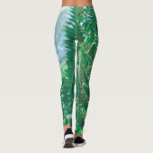 Jacaranda Tree Verlasse grüne Farben Leggings (Rückseite)