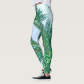 Jacaranda Tree Verlasse grüne Farben Leggings (Links)