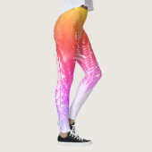 Jacaranda Tree Verlasse Regenbogenfarben Leggings (Rechts)