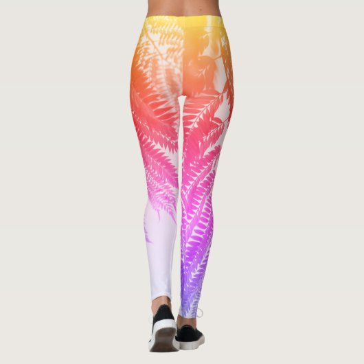 Jacaranda Tree Verlasse Regenbogenfarben Leggings (Rückseite)