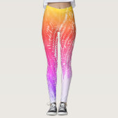 Jacaranda Tree Verlasse Regenbogenfarben Leggings (Vorderseite)