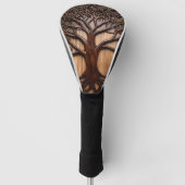 Jacaranda Tree Wood Carving Golf Headcover (Vorderseite)