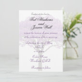 Jacaranda Wedding Invitation | Elegant Purple  Einladung (Stehend Vorderseite)