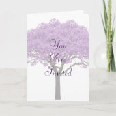 Jacaranda Wedding Invitation | Elegant Purple  Karte (Vorderseite)