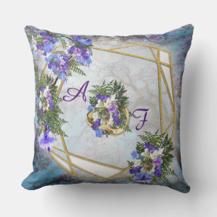 Jacaranda & white lily Bouquet Kissen