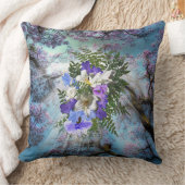 Jacaranda & white lily Bouquet Kissen (Decke)