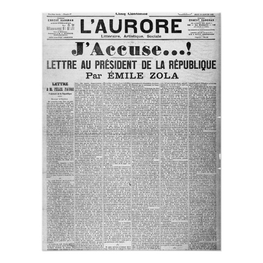 J'accuse Glossy Poster (Vorderseite)