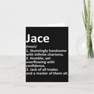 Jace Definition Personalisierter Name Lustiger Geb Karte