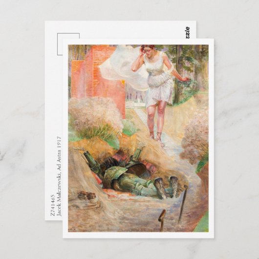 Jacek Malczewski, Ad Astra 1917 Postkarte (Vorne/Hinten)