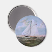 Jacht für antikes Segelschiff Magnet (Vorderseite/Rückseite)
