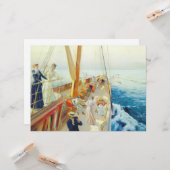 Jacht im Mittelmeer Karte (Vorderseite/Rückseite Beispiel)