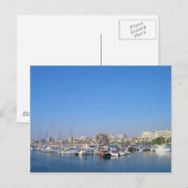 Jacht in Larnaca, Zypern Postkarte (Vorne/Hinten)