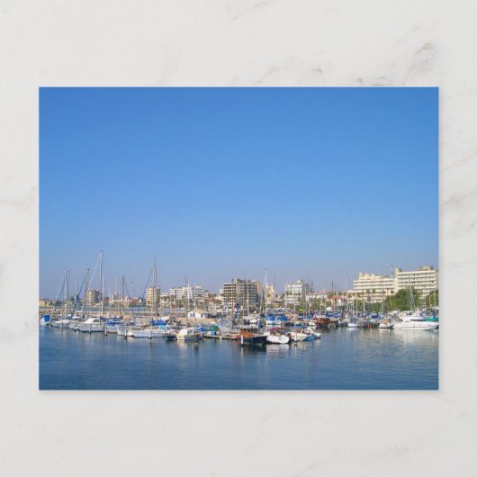 Jacht in Larnaca, Zypern Postkarte (Vorderseite)