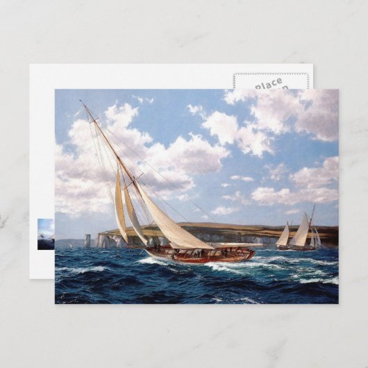 Jachten auf der Isle of Wight Postkarte (Vorne/Hinten)