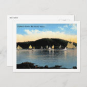 Jachten, Bar Harbour, Maine, Vintag Postkarte (Vorne/Hinten)