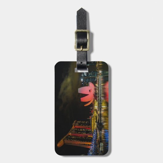 Jachthafen-Bucht, Singapur Gepäckanhänger (Vorderseite vertikal)