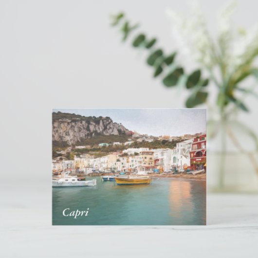 Jachthafen groß, Capri, Kampanien, Italien Postkarte (Stehend Vorderseite)