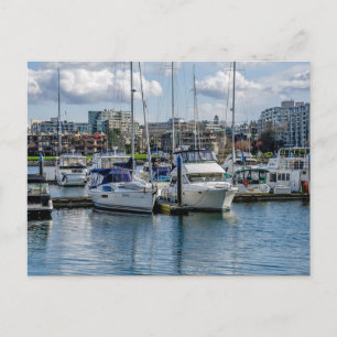 Jachthafen, Mauer am Meer Einladungspostkarte
