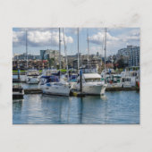 Jachthafen, Mauer am Meer Einladungspostkarte (Vorderseite)