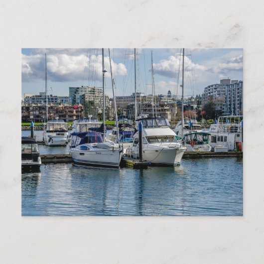 Jachthafen, Mauer am Meer Einladungspostkarte (Vorderseite)