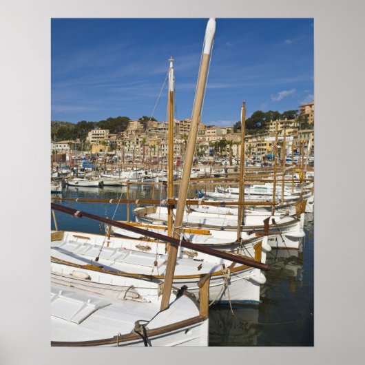 Jachthafen, Port de Soller, Westküste, Mallorca Poster (Vorne)