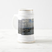 Jachthafen-Tasse Bierglas (Vorderseite Links)
