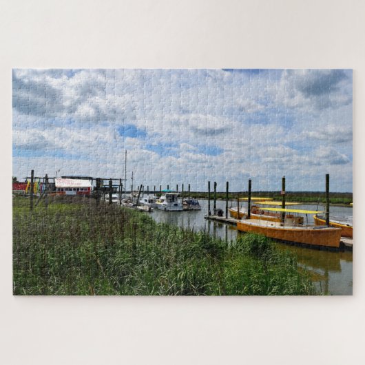 Jachthafen und Hafenhintergrund Puzzle (Horizontal)
