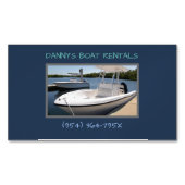 Jachthafen-Verleih von weißen Booten Magnetische Visitenkarte (Vorderseite)
