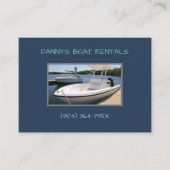 Jachthafen-Verleih von weißen Booten Visitenkarte (Vorderseite)