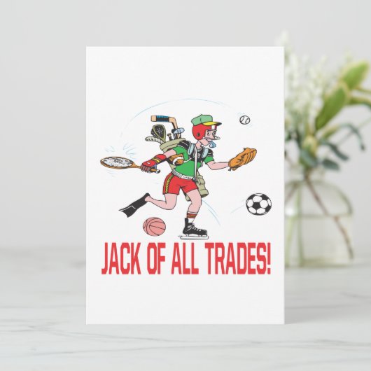 Jack aller Berufe Einladung (Stehend Vorderseite)