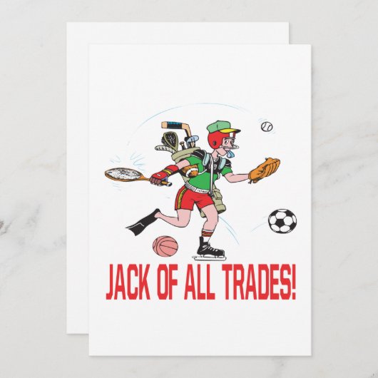 Jack aller Berufe Einladung (Vorne/Hinten)