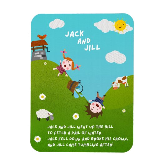 Jack and Jill Kinderreim-Magnet Magnet (Vertikal)