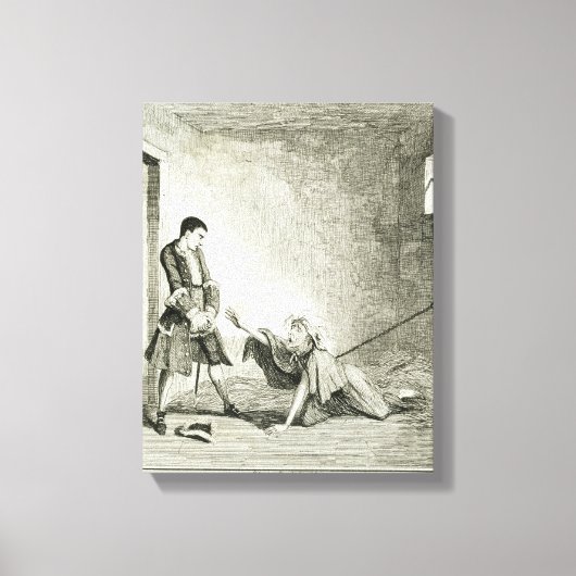 Jack besucht seine Mutter im Bethlehem Hospital, L Leinwanddruck (Vorderseite)