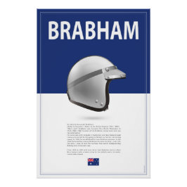 Jack Brabham Helmet Poster