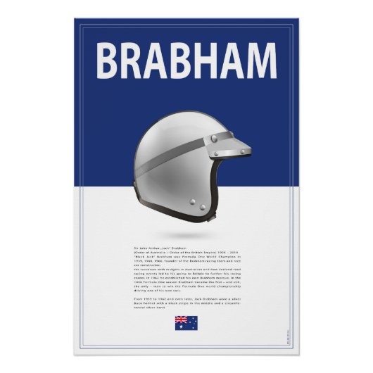Jack Brabham Helmet Poster (Vorderseite)