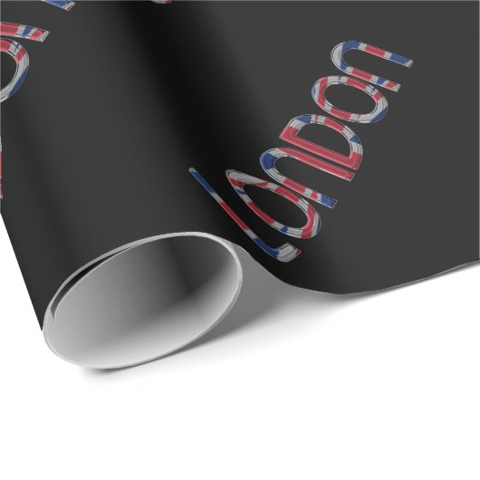 Jack British Flag Typografie Elegant Geschenkpapier (Rolleneckpunkt)