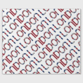 Jack British Flag Typografie Elegant Geschenkpapier (Flach)