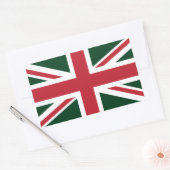 Jack British (UK) Flag cool Dark Green Union Rechteckiger Aufkleber (Umschlag)